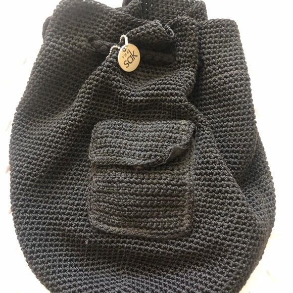The Sak Handbags - The Sak Black Crochet Tote with Interior Zip Pocket